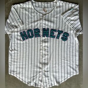 Vintage Hornets Classic Pin Striped Baseball Jersey